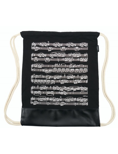 [400958] Drawstring Bag Sheet Music Black