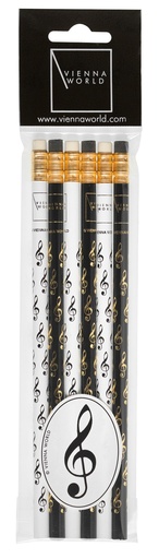 [401098] Pencil set G-clef black/white