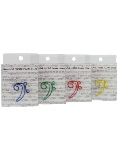[402446] Paper Clips Bass Clef Colourful