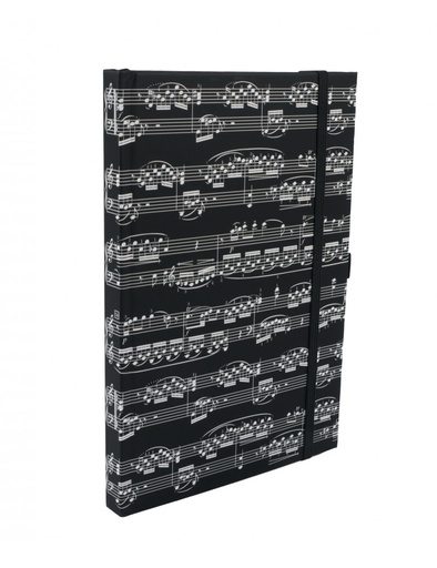 [402465] Notebook Sheet Music Black A5