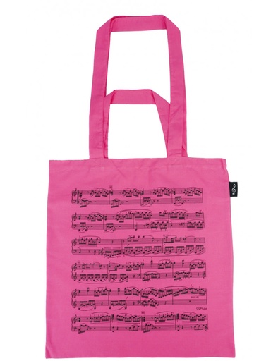 [402648] Tote Bag Sheet Music Pink