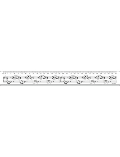 [403114] Ruler Sheet Music 30cm White