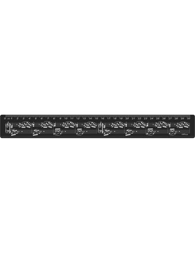 [403115] Ruler Sheet Music 30cm Black