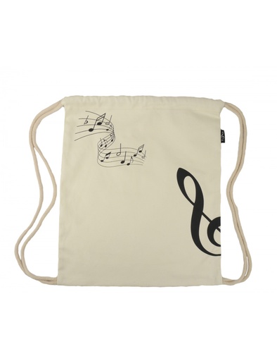 [403723] Drawstring Bag Treble Clef Natural