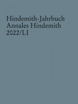 [404113] Hindemith-Jahrbuch / Annales Hindemith 2022/LI