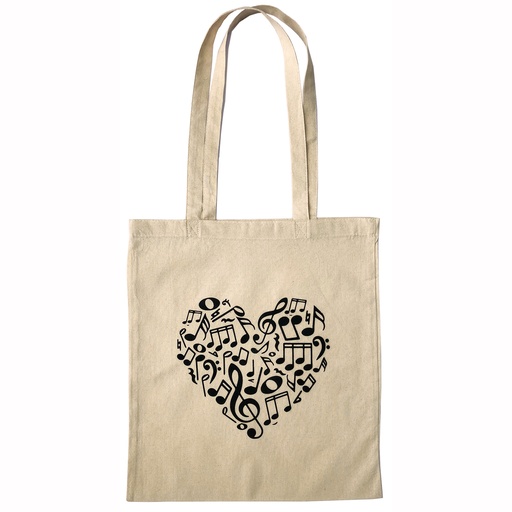[404423] Tragtasche Heart of Notes