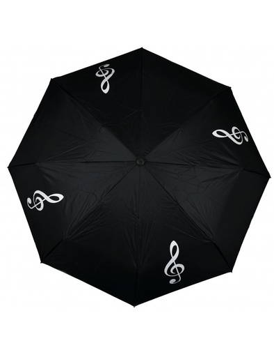 [404923] Mini Umbrella Treble Clef Black/White