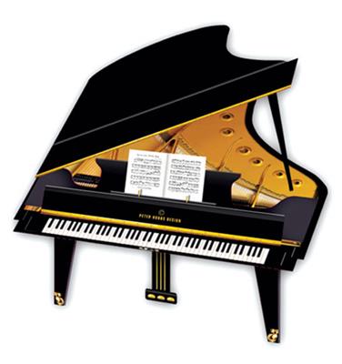 [404945] Postkarte 3D Grand Piano