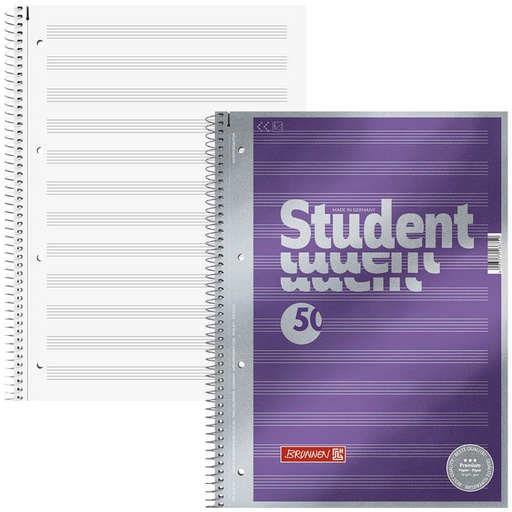 [404976] Collegeblock Student spiralgebunden A4 gelocht