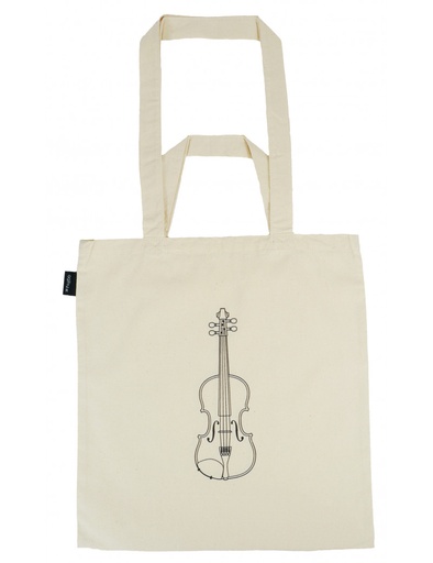 [405038] Tote Bag Violin Natural