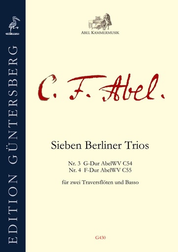 [405633] Sieben Berliner Trios Band 2 Nr. 3 und 4 AbelWV C 54 + 55