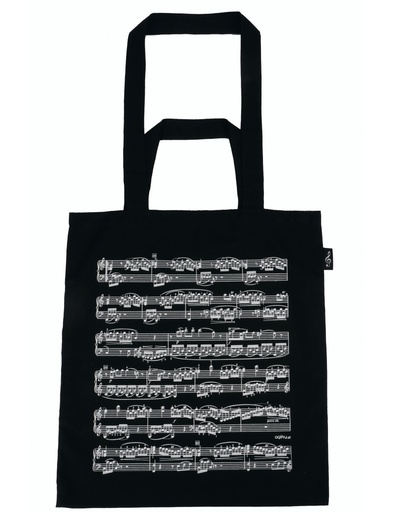 [405986] Tote Bag Sheet Music Black