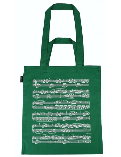 [405991] Tragtasche Notenzeilen Grün