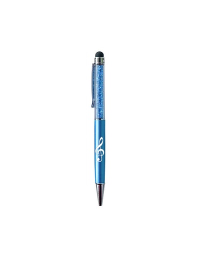 [500587] Ball Point Treble Clef Blue/Crystal