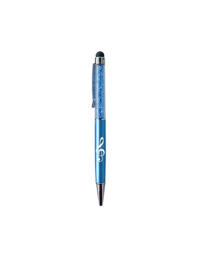 [500587] Ball Point Treble Clef Blue/Crystal
