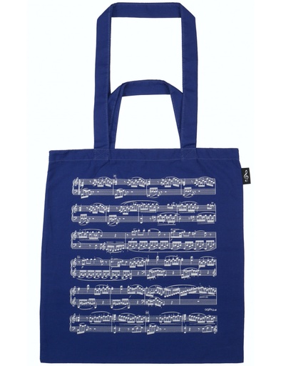 [500875] Tote Bag Notelines Blue