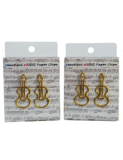 [500881] Paper Clip Violin Golden