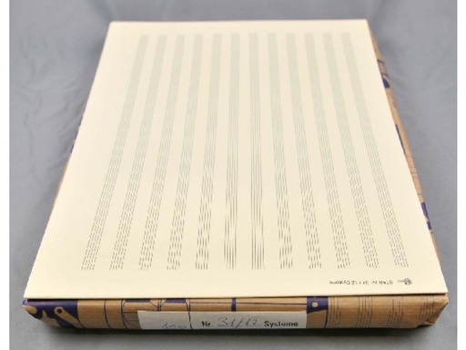 [189077] Notenpapier Großquart - Quer 12 linig