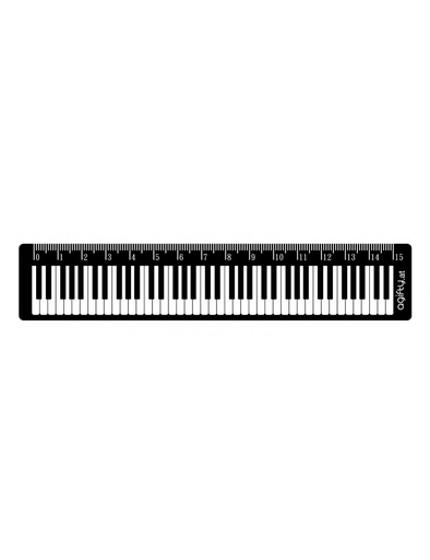 [504064] Ruler Keyboard 15cm Black