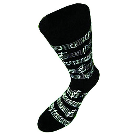 [504073] Herrensocken Notenblatt schwarz