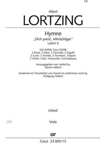 [504897] Hymne "Dich preist, Allmächtiger" LoWV 5