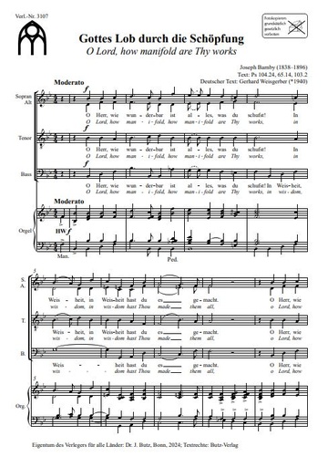 [505022] O Lord how manifold are Thy works / Gottes Lob durch die Schöpfung
