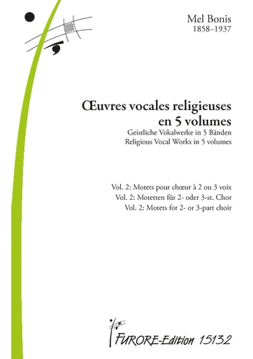 [506250] Oeuvres vocales religieuses Vol. 2: Motetten für 2- oder 3-stimmigen Chor