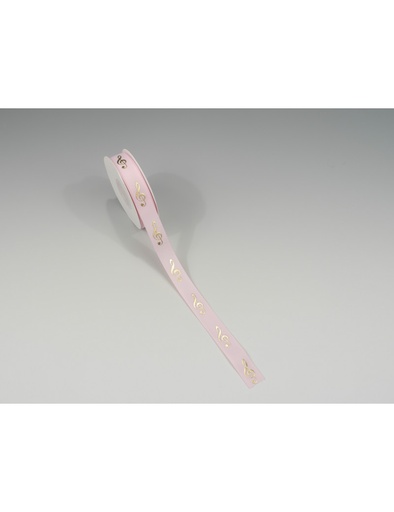 [506345] Ribbon G-Clef pink/golden