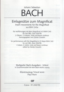 [309394] Einlagesätze zum Magnificat, aus BWV 243a
