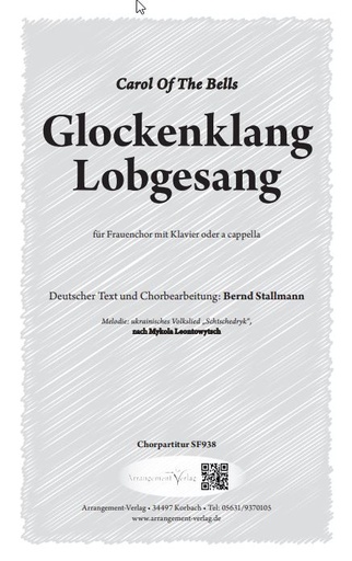 [508967] Glockenklang, Lobgesang (Carol of the Bells)