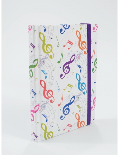 [509765] Notebook Treble Clef Colourful A6