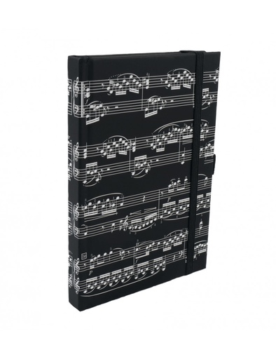 [509767] Notebook Sheet Music Black A6