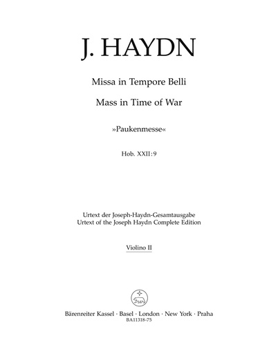 [509819] Paukenmesse, Hob. XXII:9