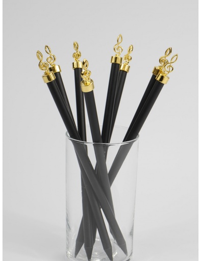 [509867] Bleistift mit Violinschlüssel-Charm Gold