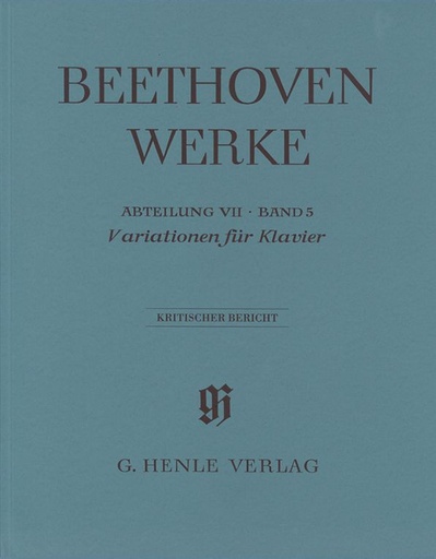 [509980] Variationen für Klavier - Reihe VII, Band 5, krit. Bericht