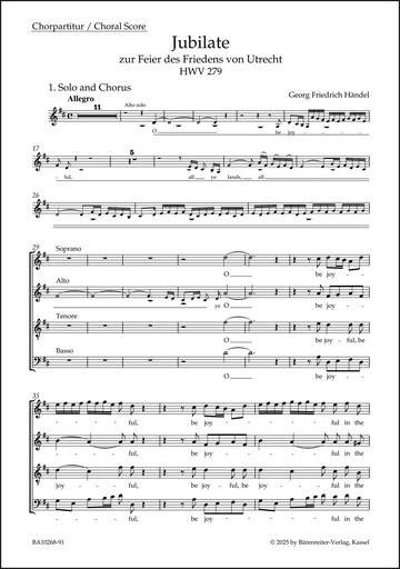 [510498] Utrechter Jubilate HWV 279