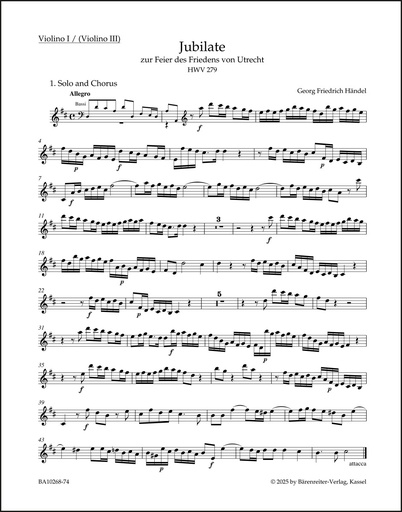[510502] Utrechter Jubilate HWV 279