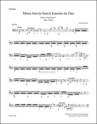 [510524] Kleine Orgelsolomesse, Hob. XXII:7