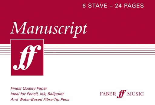[510601] Notenheft Faber A5 - 6 Systeme