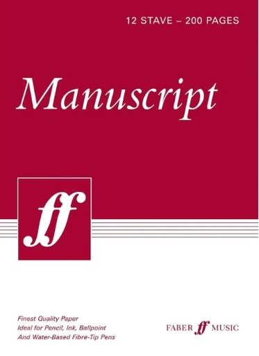 [510605] Manuscript Pad A4 12-stave