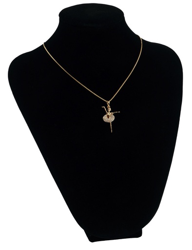 [510802] Necklace ballet dancer gold plated 2
