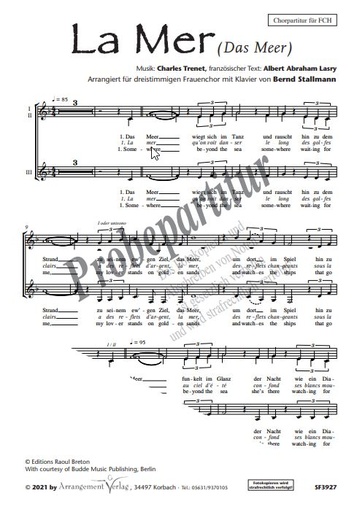 [511142] La Mer / Das Meer / Beyond the sea