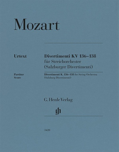 [511195] Divertimenti KV 136 - 138 "Salzburger Divertimenti"