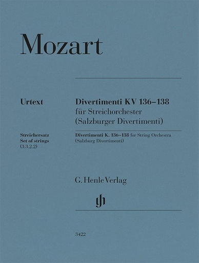 [511196] Divertimenti KV 136 - 138 "Salzburger Divertimenti"
