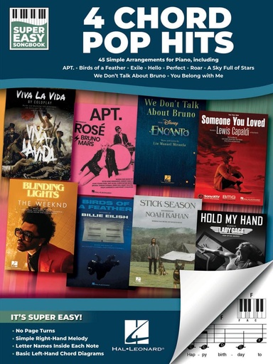 [511638] 4 Chord Pop Hits - Super Easy Songbook