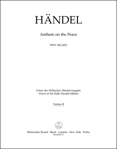 [511967] Anthem on the Peace HWV 266