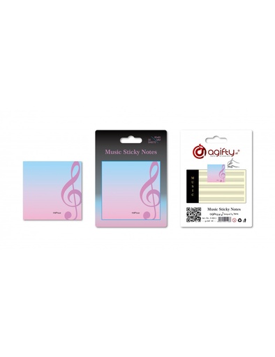 [512052] Haftnotizen Musik Violinschlüssel bunt