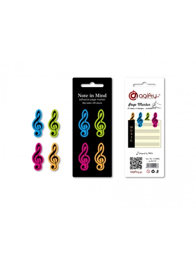 [512061] Page Marker Violinschlüssel bunt