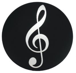 [512113] Magnet Button Violinschlüssel Silber
