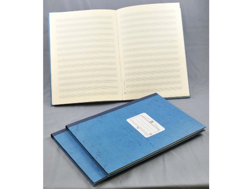 [512120] Notenschreibbuch handgebunden 14 Systeme